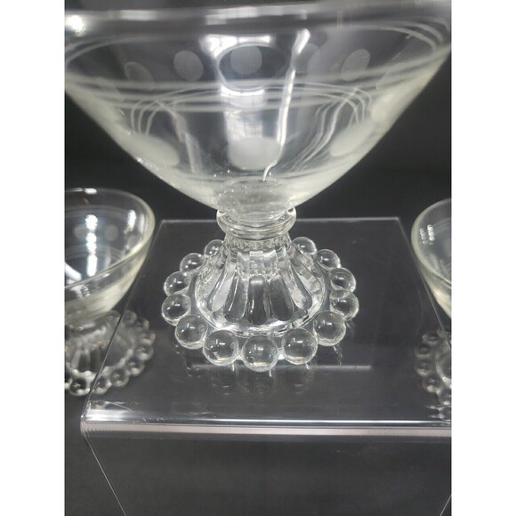 Anchor Hocking Berwick Boopie Champagne Sherbet Footed Etched Design Vintage MCM - Picture 9 of 16